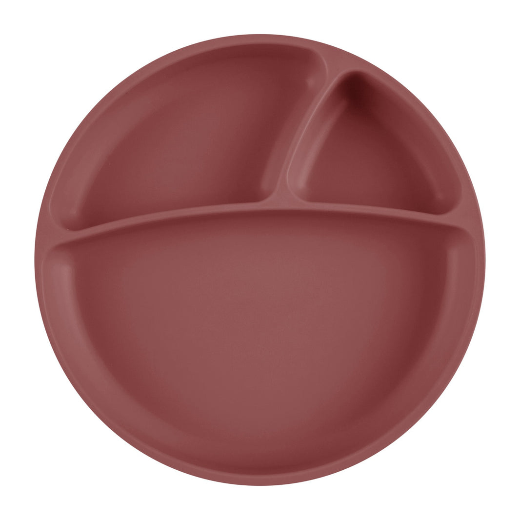 Assiette antidérapante en silicone – Terracotta