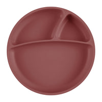 Assiette antidérapante en silicone – Terracotta