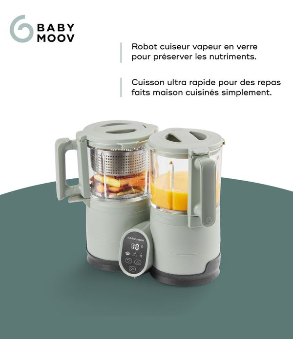 Robot en verre cuisson rapide - Nutribaby Glass Celadon