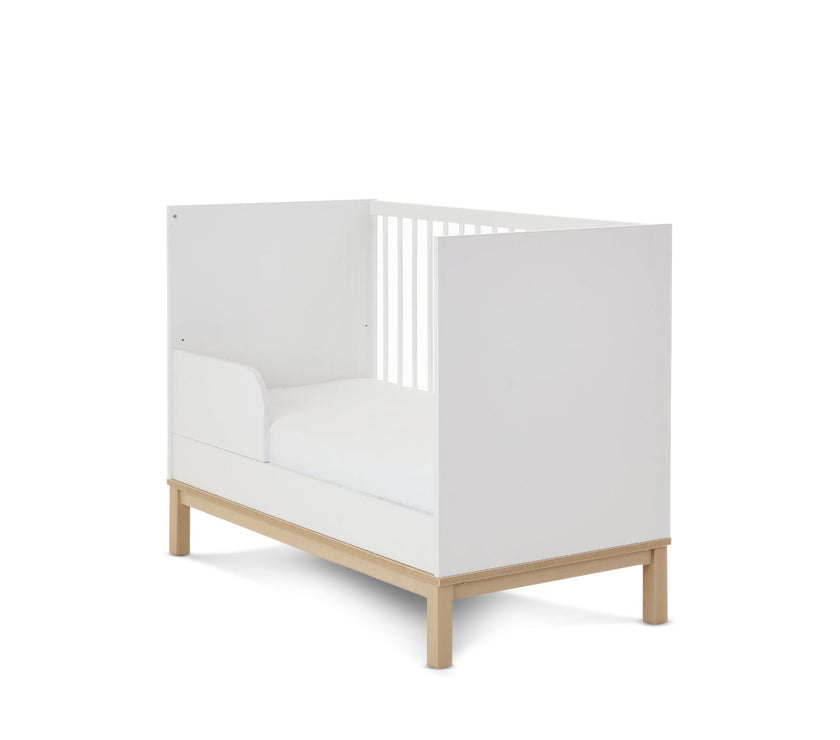 Chambre Duo Astrid - Lit 60x120cm + Commode 3 Tiroirs - Blanc