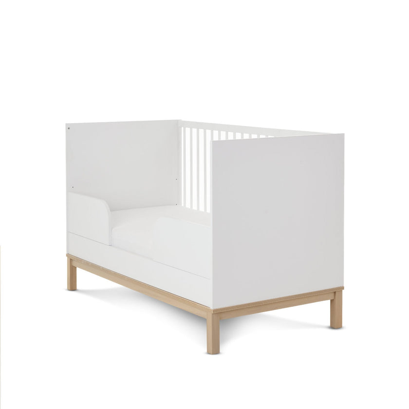 Chambre Duo Astrid - Lit 70x140cm + Commode 3 Tiroires - Blanc