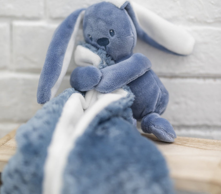 Doudou Couverture Lapin Lapidou Bleu