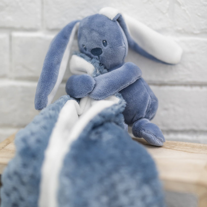 Doudou Couverture Lapin Lapidou Bleu