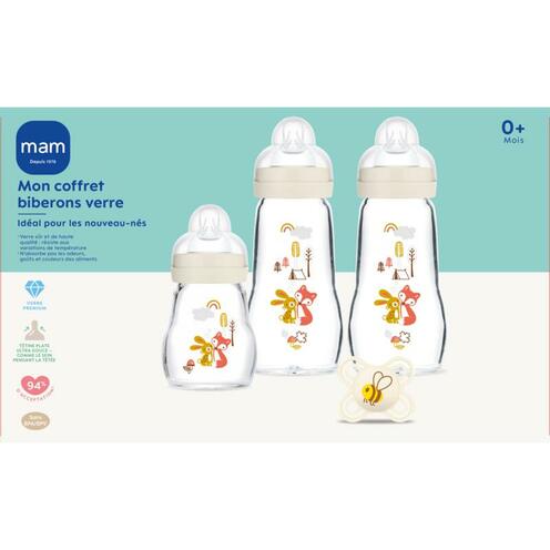 Glass Baby Bottle Set 0+