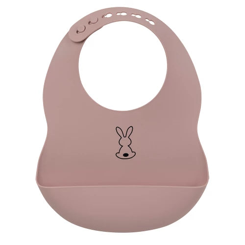 Old pink silicone bib