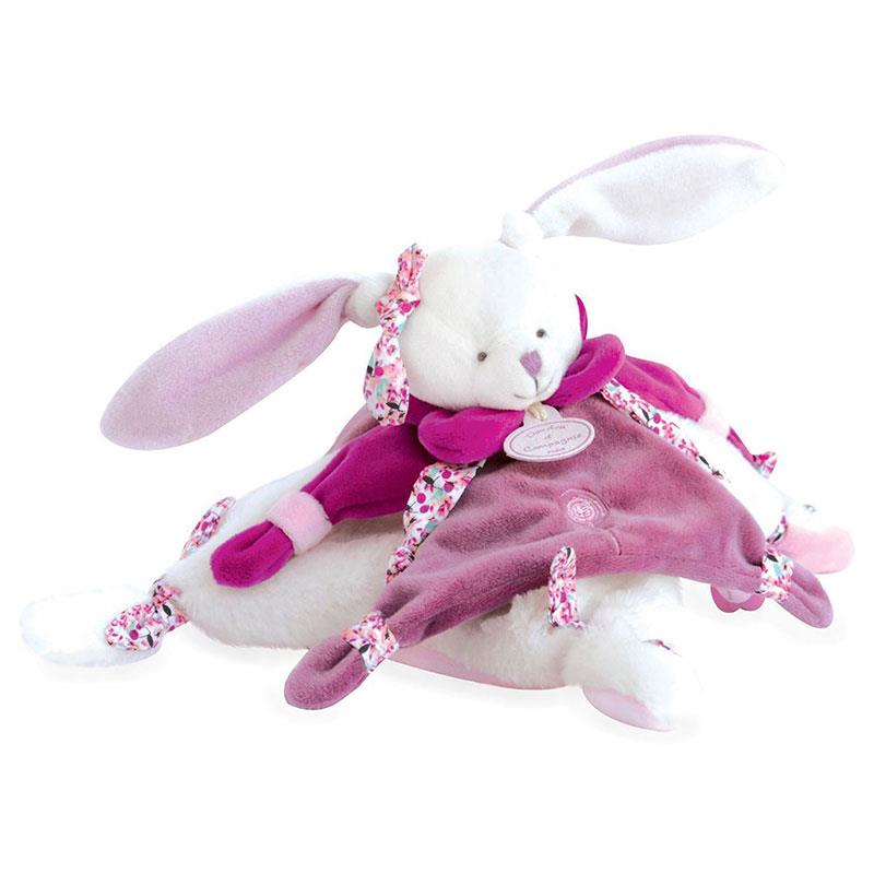 Doudou Lapin Cerise  Rose