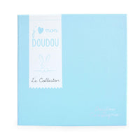 Doudou plat Ours Collector bleu - 24 cm