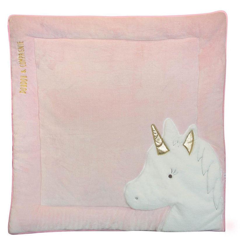 Doudou et Compagnie Tapis de parc Tapidou  Licorne rose