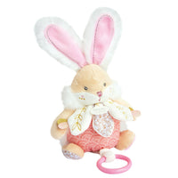 DOUDOU ET COMPANIE Peluche musicale Lapin de Sucre Rose