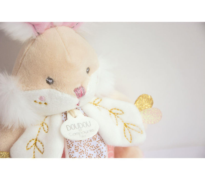 DOUDOU ET COMPANIE Peluche musicale Lapin de Sucre Rose