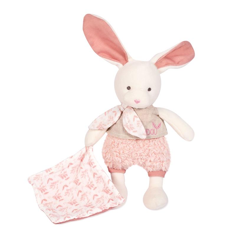 DOUDOU BOTANIC BIO - Lapin MM avec doudou ROSE 24cm