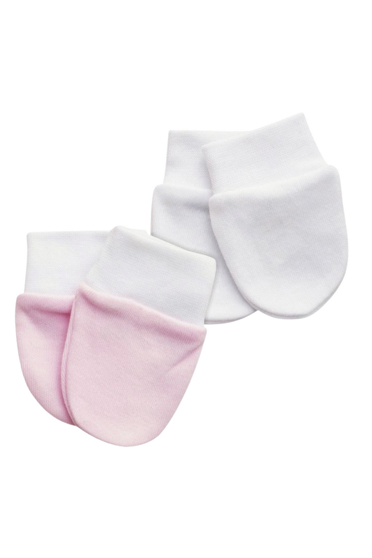 Lot de 2 Paires de Moufles Bébé Fille