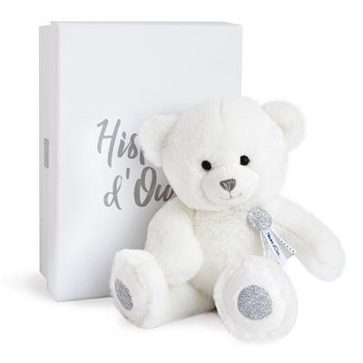 Doudou et Compagnie - OURS CHARMS - BLANC 24 CM