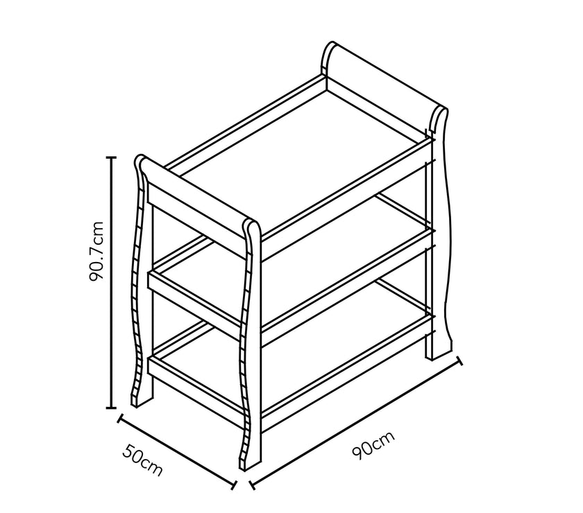 Obaby - Chambre Trio bébé Stamford Space Saver - Blanc