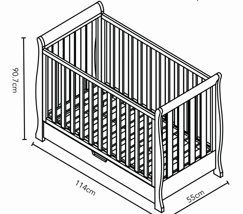 Obaby - Chambre Trio bébé Stamford Space Saver - Gris