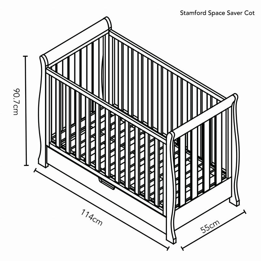 Obaby - Chambre Trio bébé Stamford Space Saver - Gris