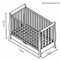 Obaby - Chambre Trio bébé Stamford Space Saver - Blanc