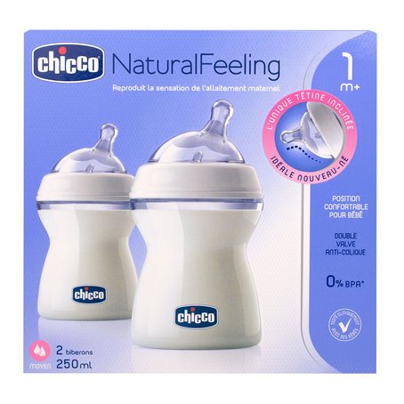 Lot de 2 Biberon NaturalFeeling- 1M+ - 250ML