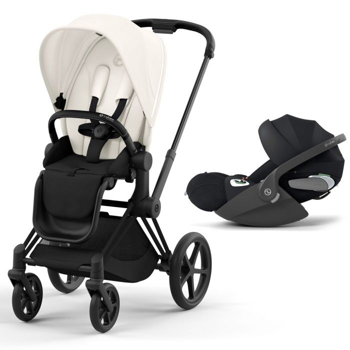 Duo Priam Matt Black + Cloud T i-Size - Blanc/Noir