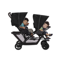 Tandem-Doppelkinderwagen – Grau