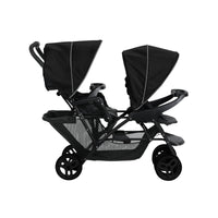 Tandem-Doppelkinderwagen – Grau