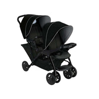 Tandem-Doppelkinderwagen – Grau