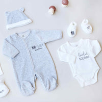 3-piece birth kit - Heather gray 3 months