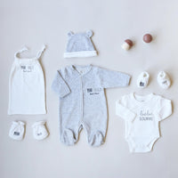 3-piece birth kit - Heather gray 3 months