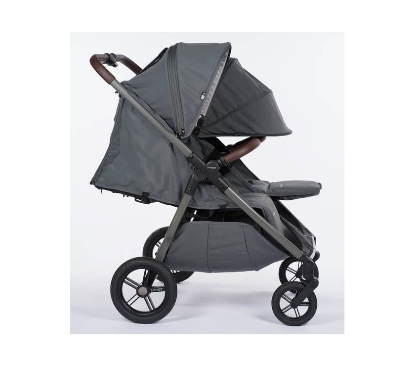 M.Twin x VOLCANIC ASH double stroller